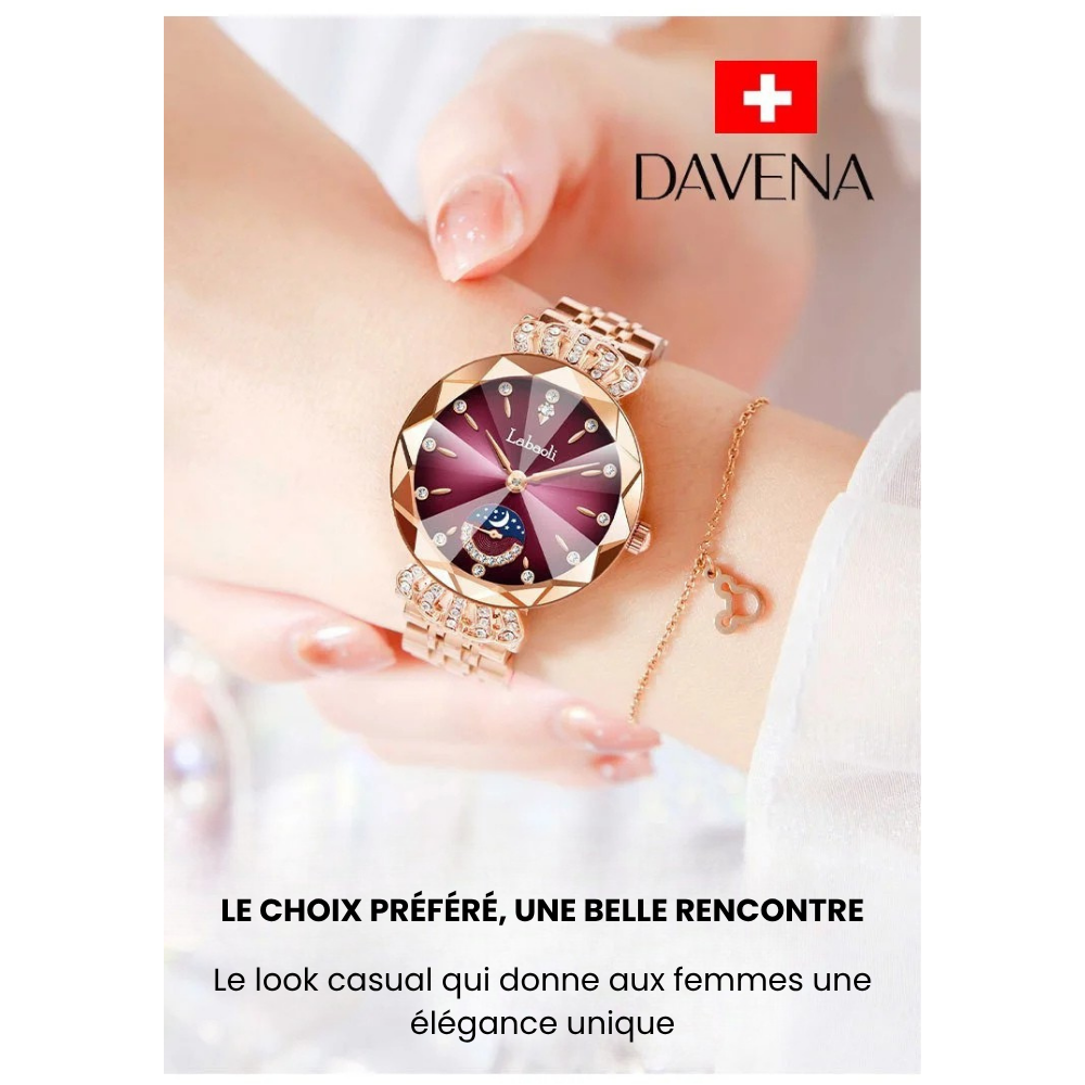 MONTRE SUISSE FEMME MOON & STAR