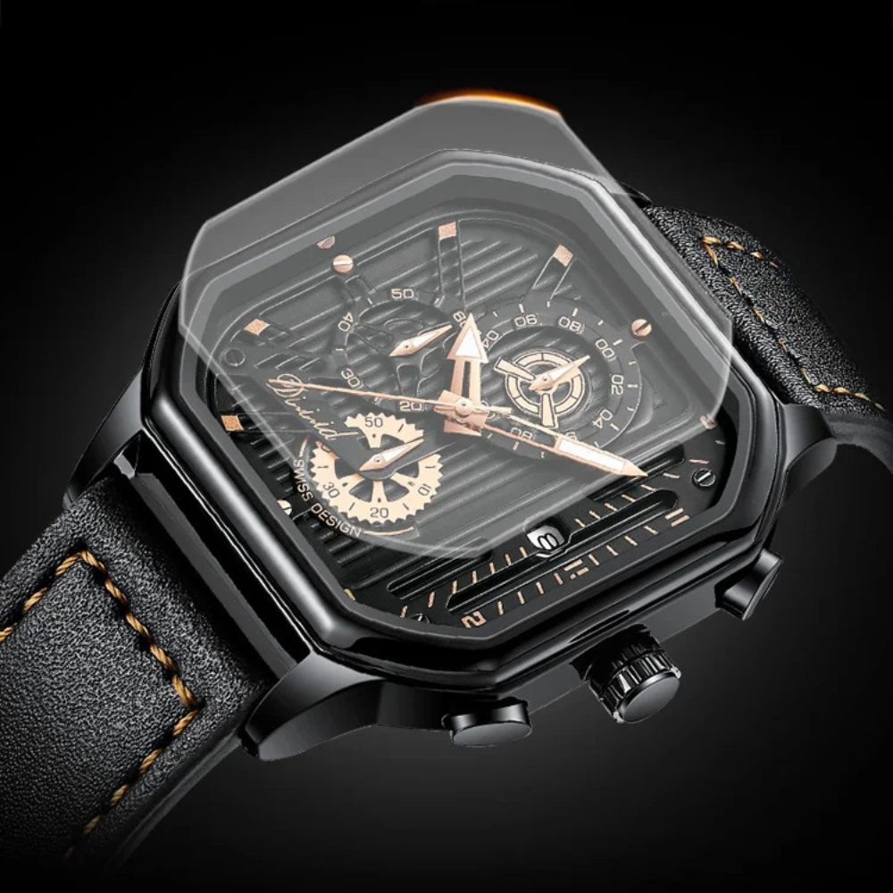 Montre suisse lumineuse de nuit, étanche, pour homme